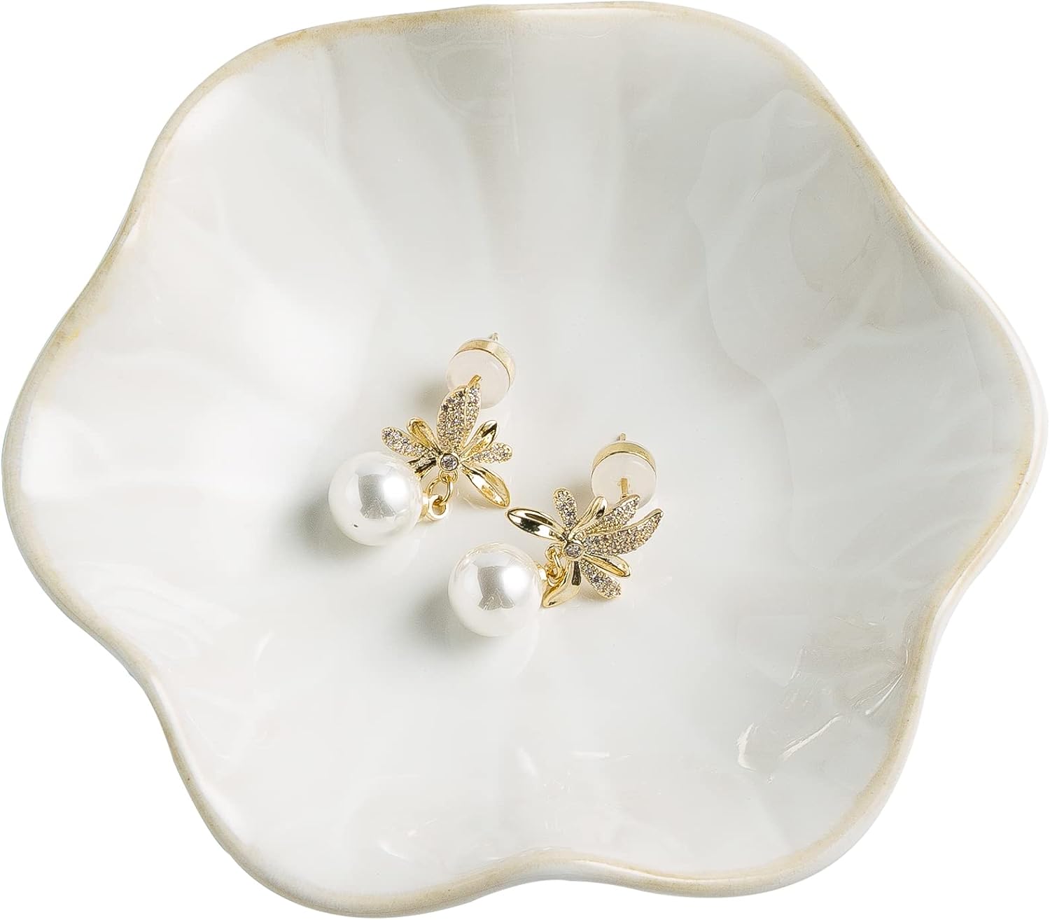 Ceramic Petal-Shaped Small Bowl – Sauce Dish / Jam Bowl / Dessert Bowl
